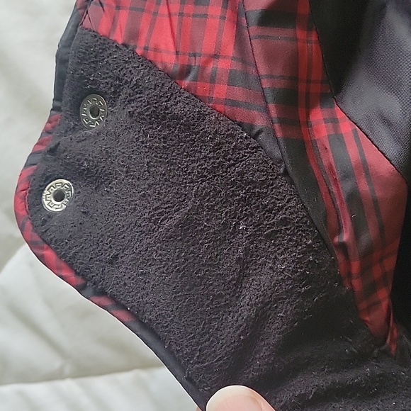 CHARLES F ORVIS PLAID POLYESTER JACKET  LARGE RED/BLACK - Picture 11 of 15